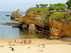 Plage près du Rocher de la Vierge à Biarritz, Biarritz