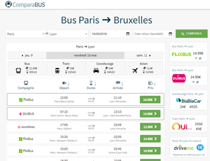 ComparaBUS partenariat intégration offres