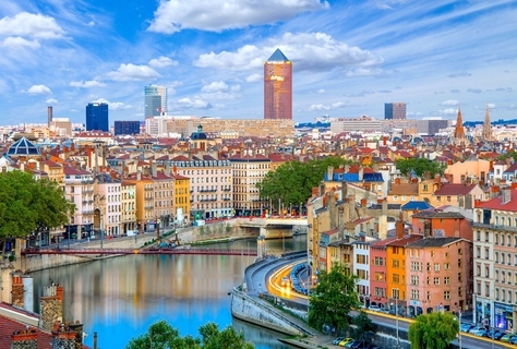 Lyon depuis le Rhône